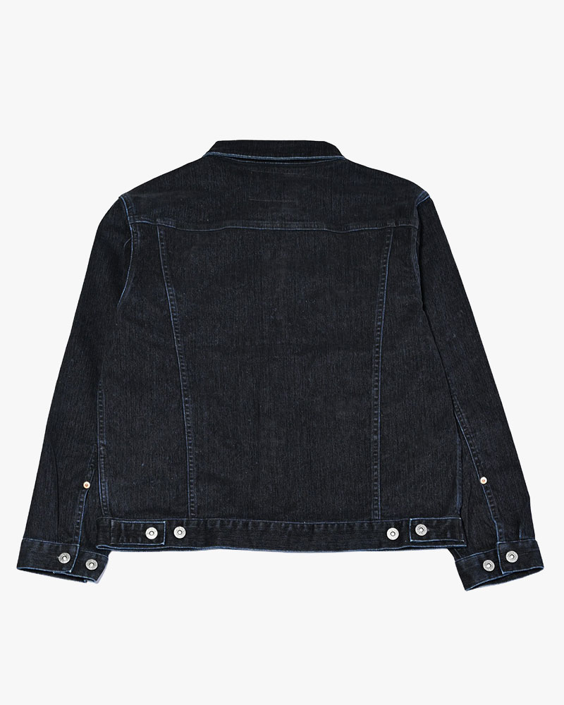 FLOCKY DENIM JACKET -BLACK-