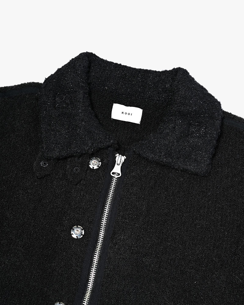 KNIT B-3 JACKET -BLACK-