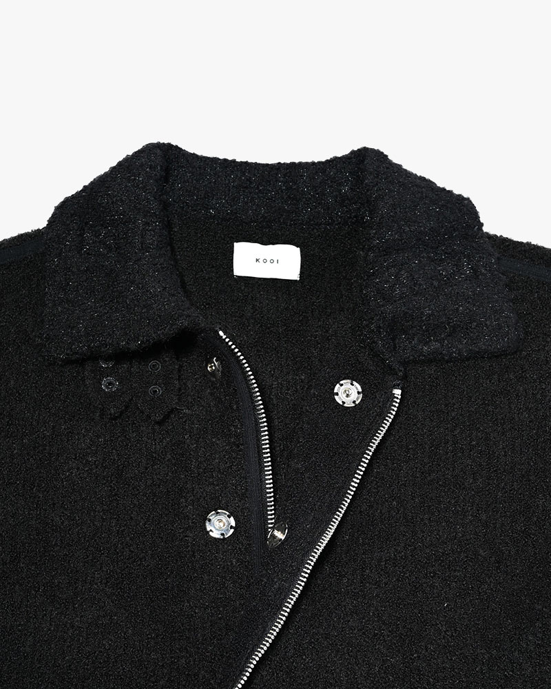 KNIT B-3 JACKET -BLACK-