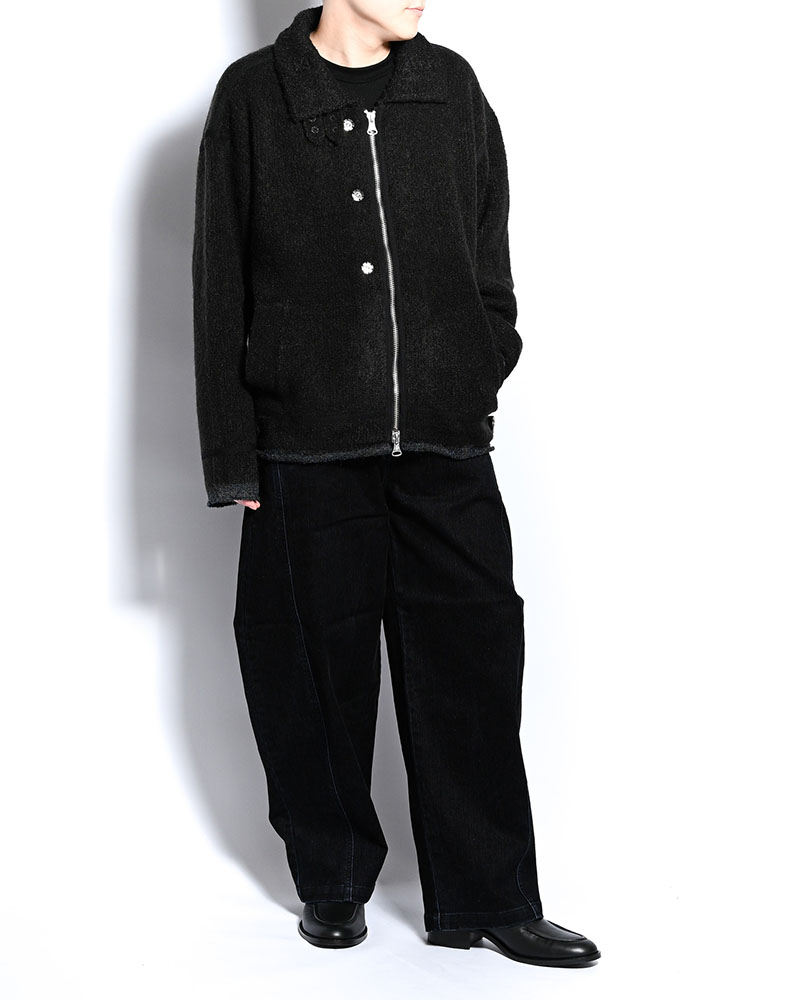 KNIT B-3 JACKET -BLACK-