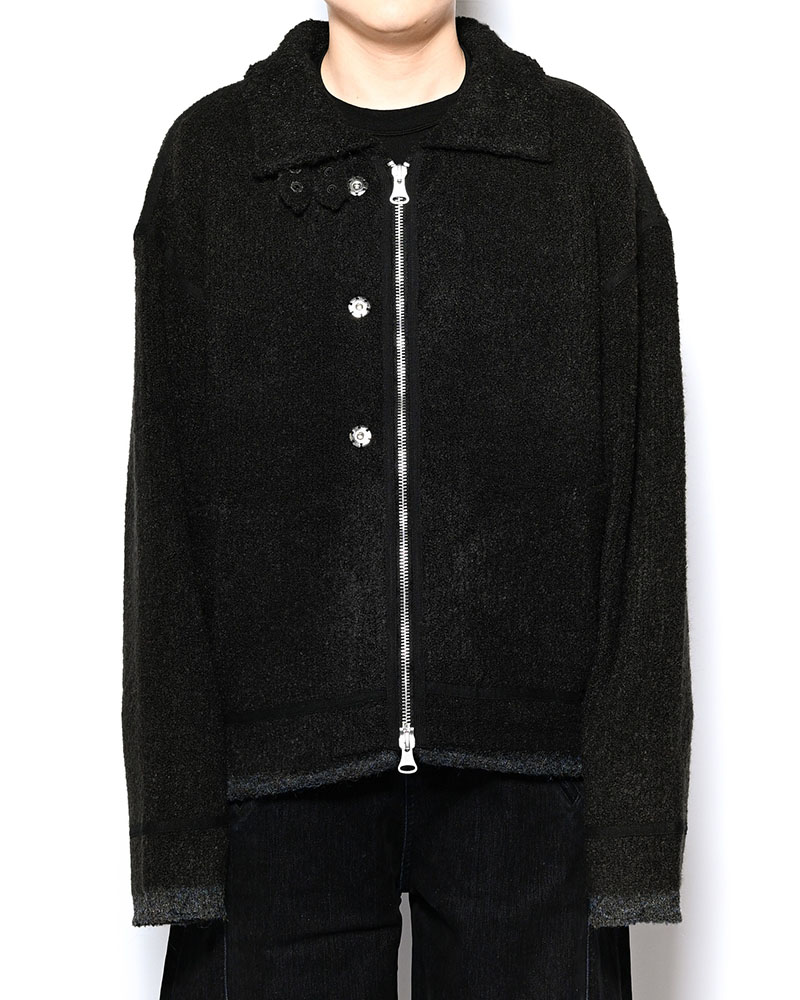 KNIT B-3 JACKET -BLACK-