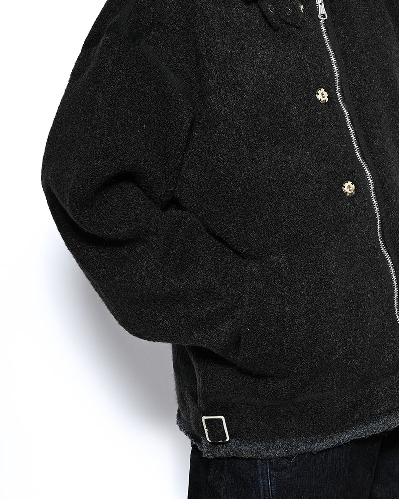 KNIT B-3 JACKET -BLACK-