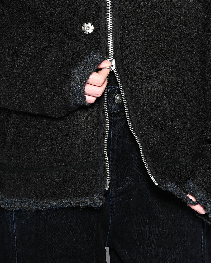 KNIT B-3 JACKET -BLACK-