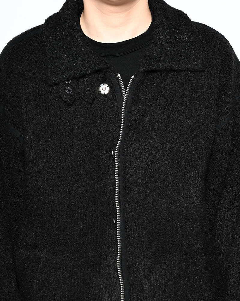 KNIT B-3 JACKET -BLACK-
