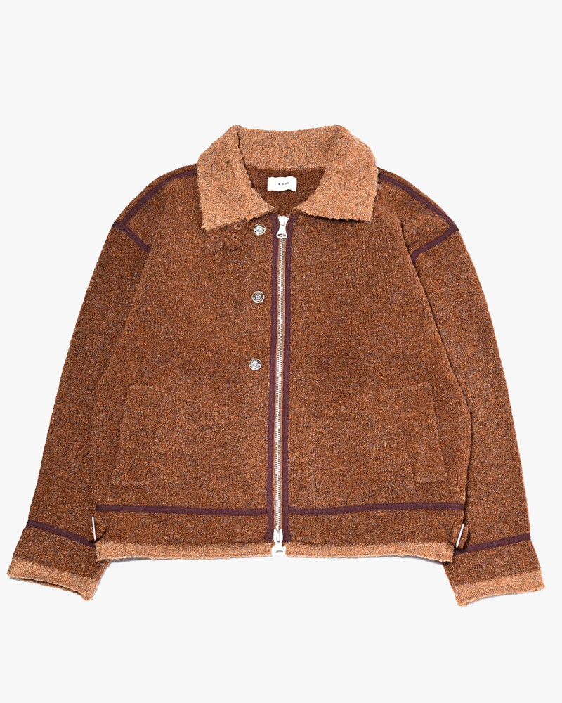 KNIT B-3 JACKET -BROWN-