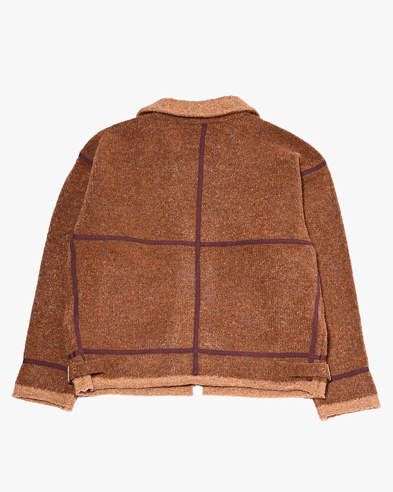 KNIT B-3 JACKET -BROWN-