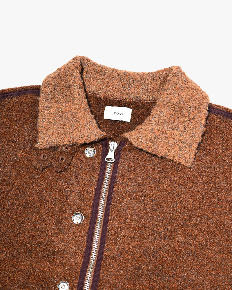KNIT B-3 JACKET -BROWN-