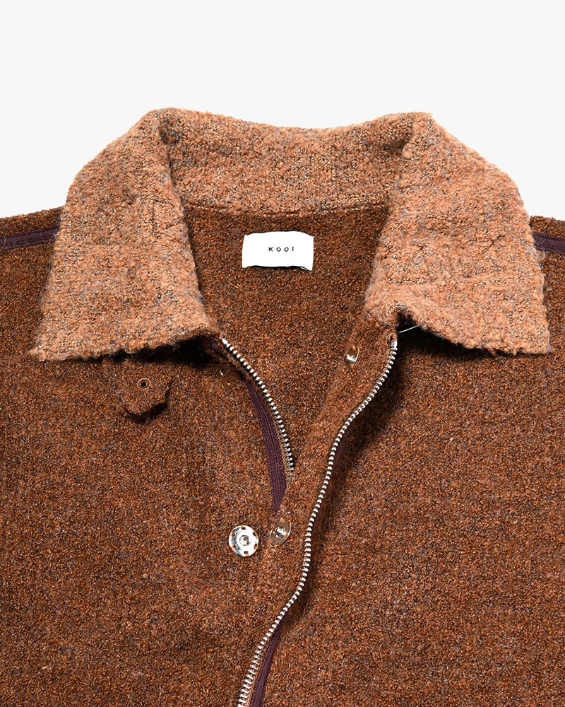 KNIT B-3 JACKET -BROWN-