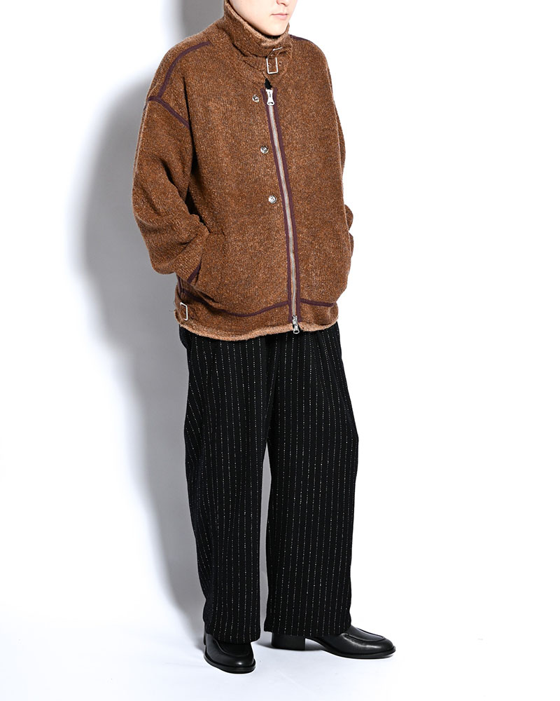 KNIT B-3 JACKET -BROWN-