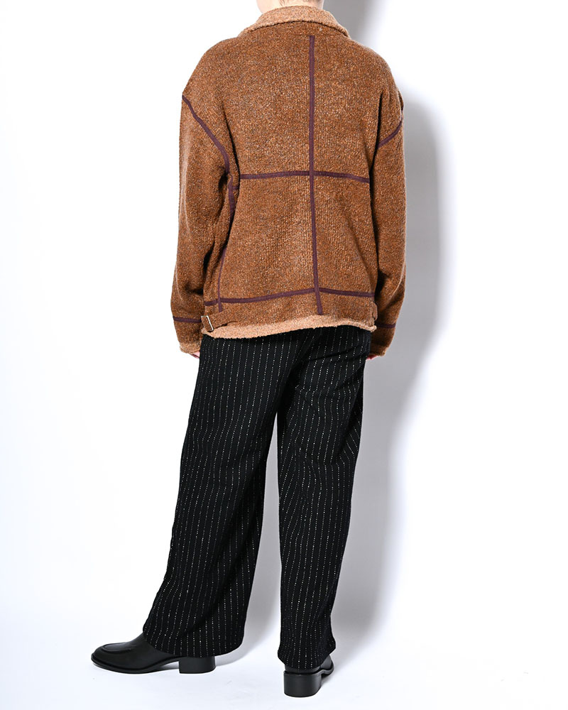KNIT B-3 JACKET -BROWN-