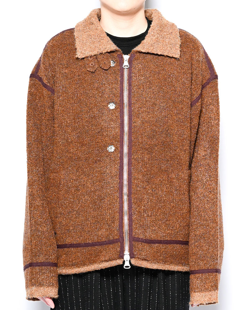 KNIT B-3 JACKET -BROWN-