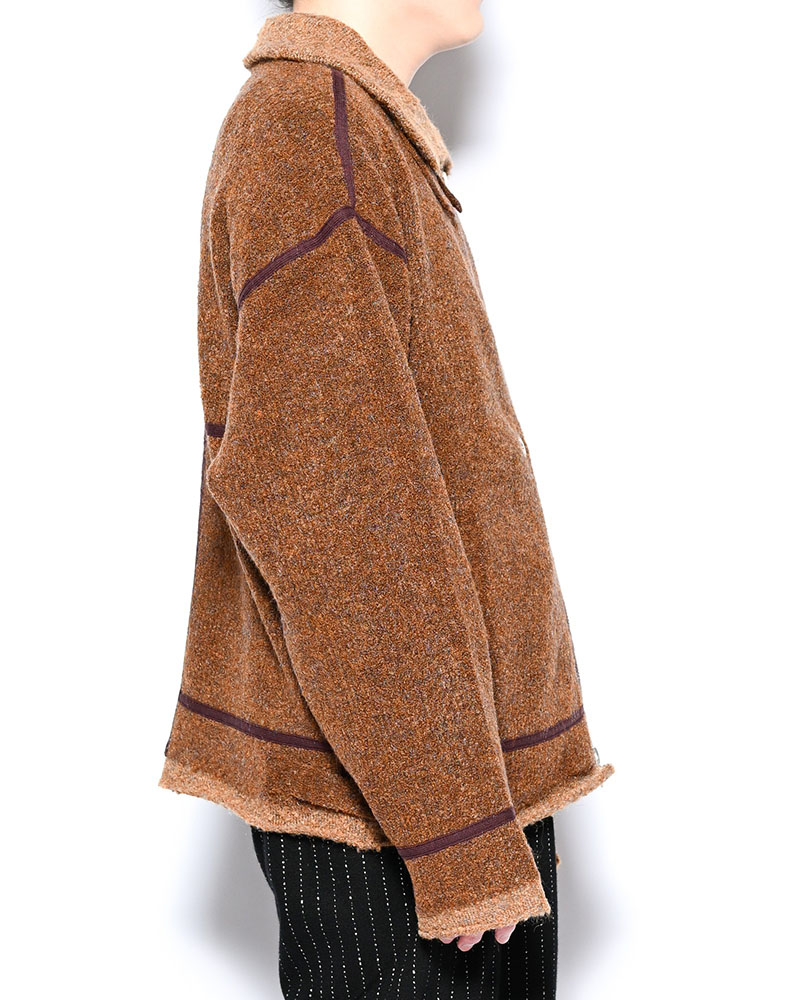 KNIT B-3 JACKET -BROWN-