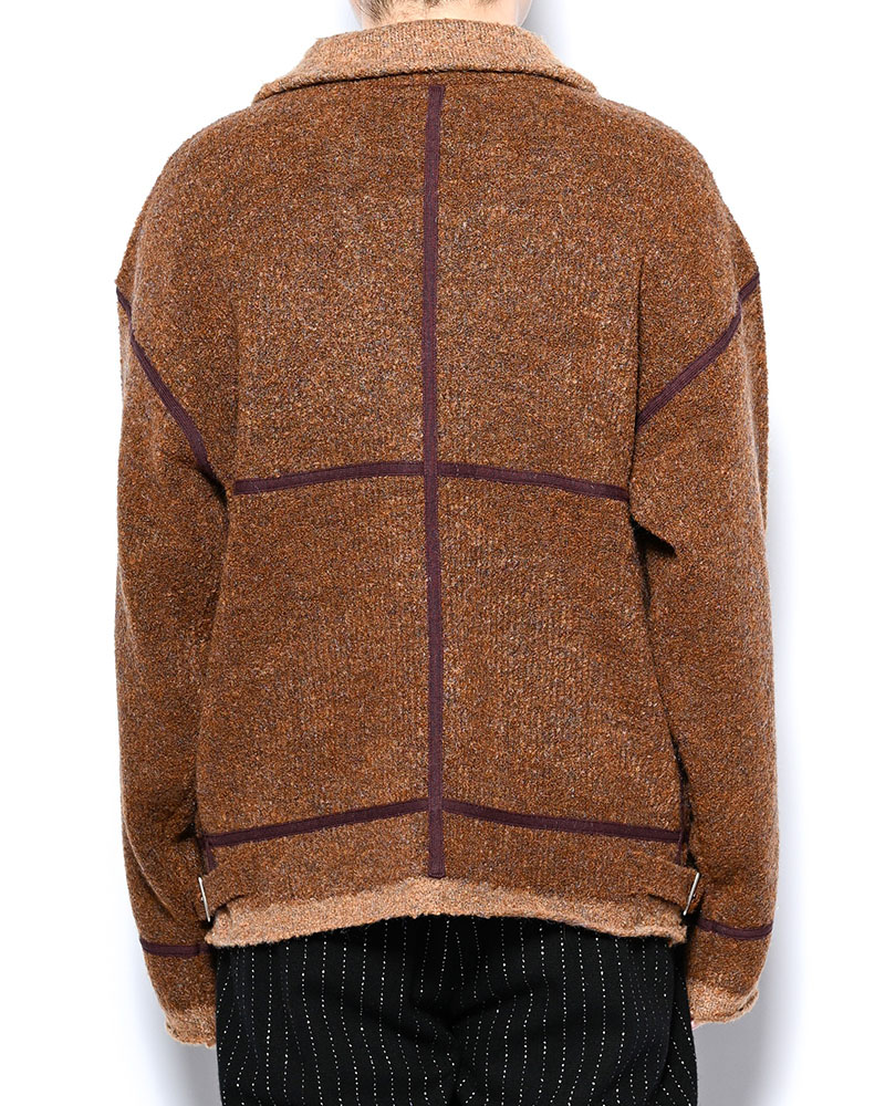 KNIT B-3 JACKET -BROWN-