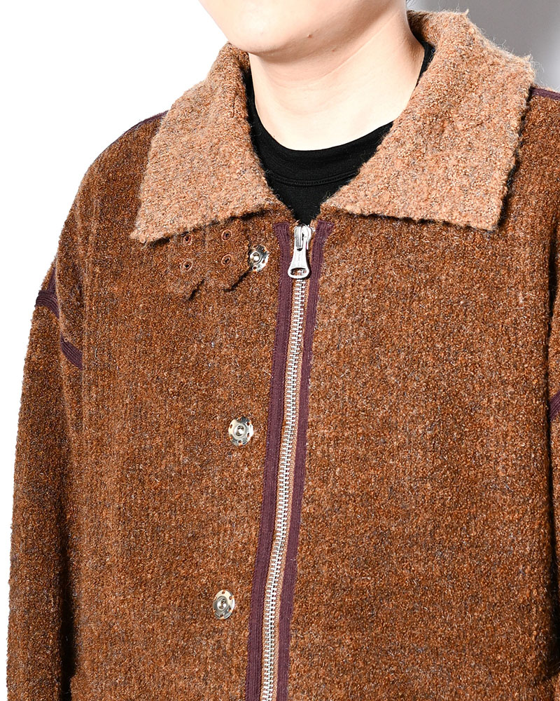 KNIT B-3 JACKET -BROWN-