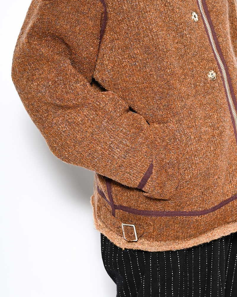 KNIT B-3 JACKET -BROWN-