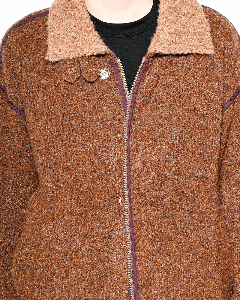 KNIT B-3 JACKET -BROWN-