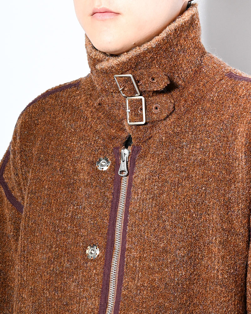 KNIT B-3 JACKET -BROWN-