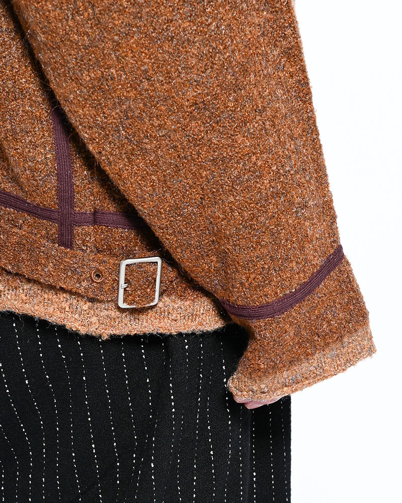KNIT B-3 JACKET -BROWN-