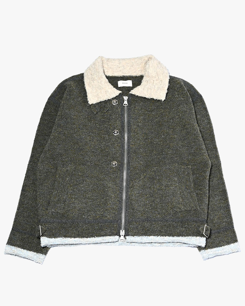KNIT B-3 JACKET -GREEN-