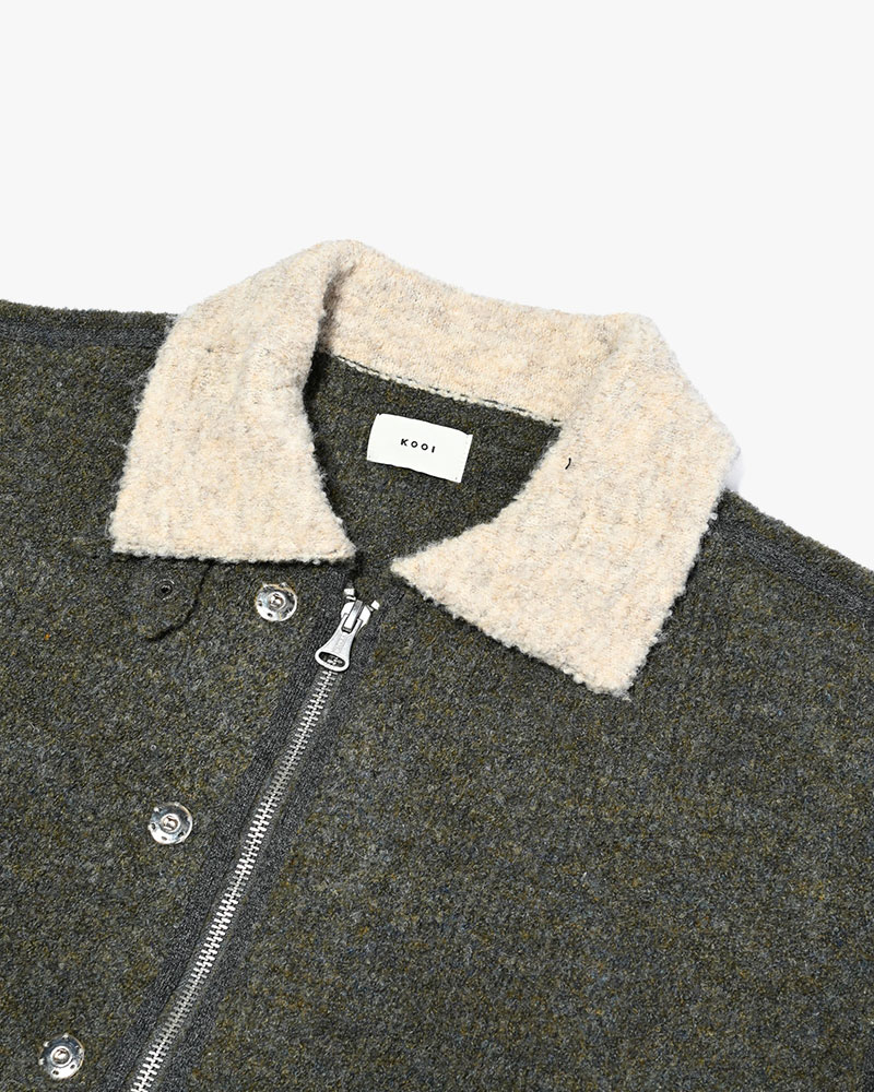 KNIT B-3 JACKET -GREEN-
