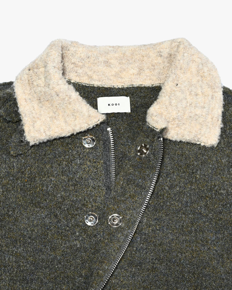 KNIT B-3 JACKET -GREEN-