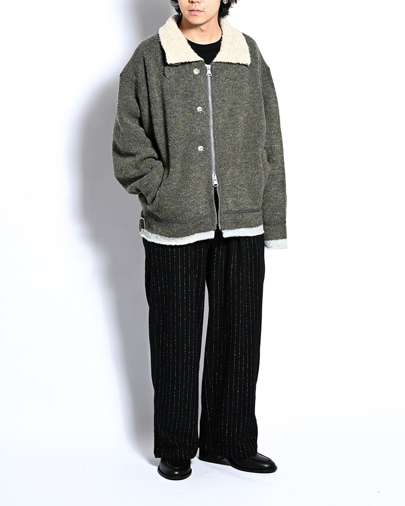 KNIT B-3 JACKET -GREEN-