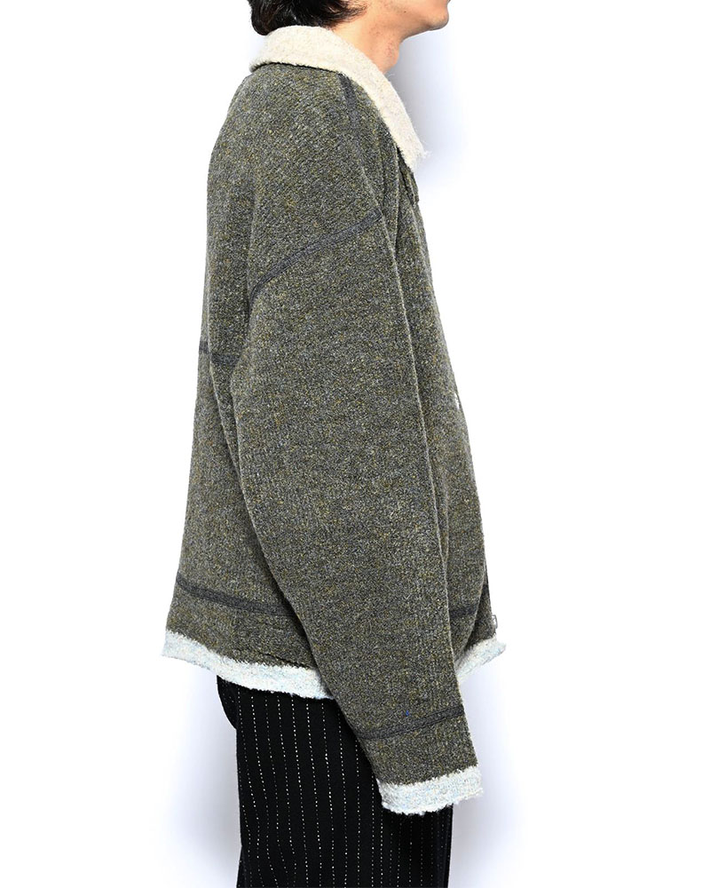 KNIT B-3 JACKET -GREEN-