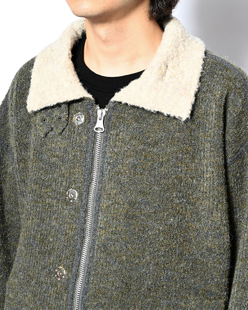 KNIT B-3 JACKET -GREEN-