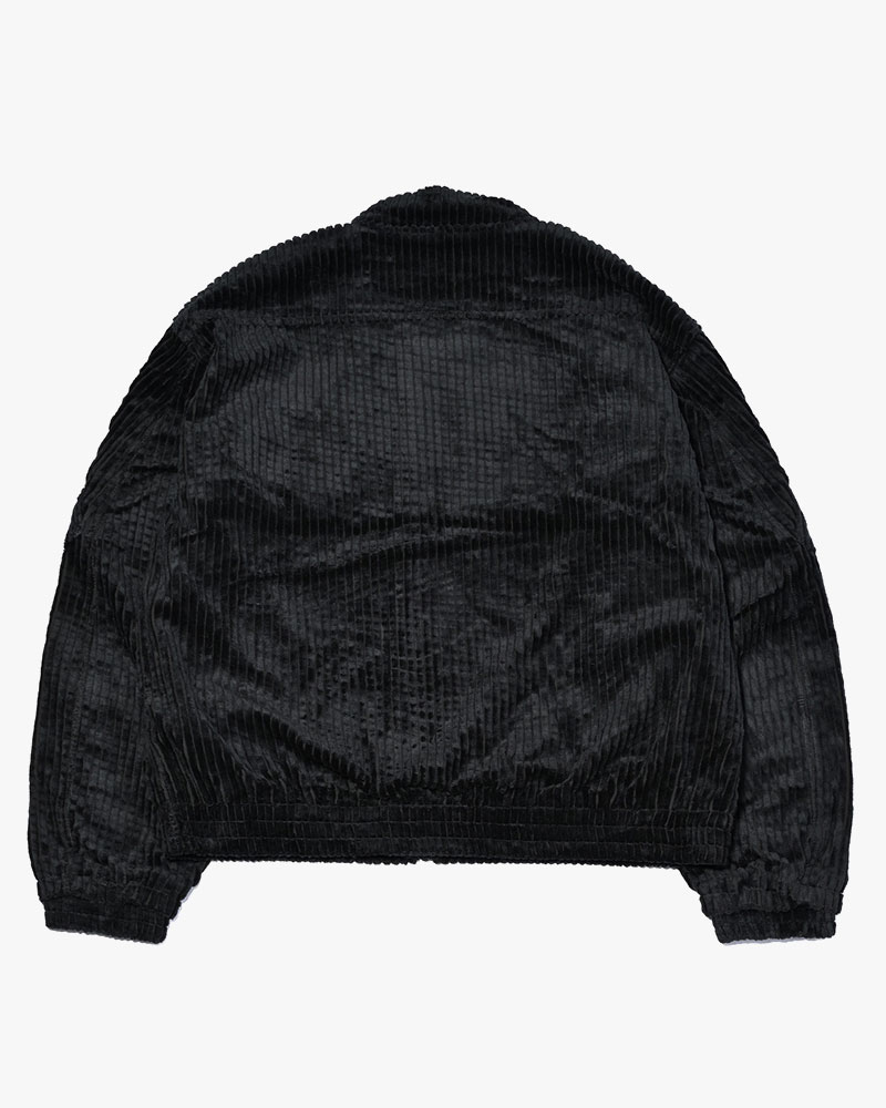 FAT CORDUROY FLIGHT JACKET -BLACK-