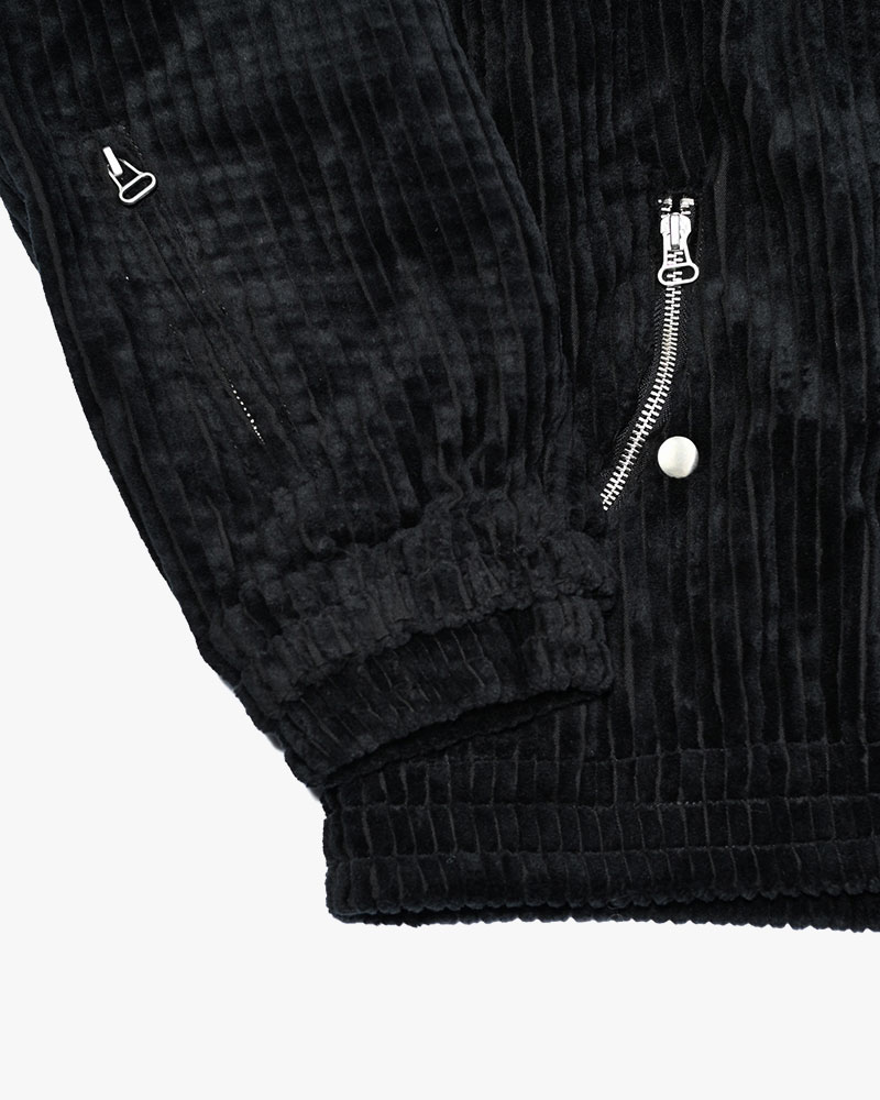 FAT CORDUROY FLIGHT JACKET -BLACK-