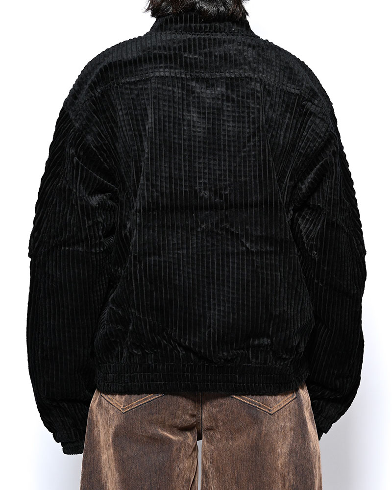 FAT CORDUROY FLIGHT JACKET -BLACK-