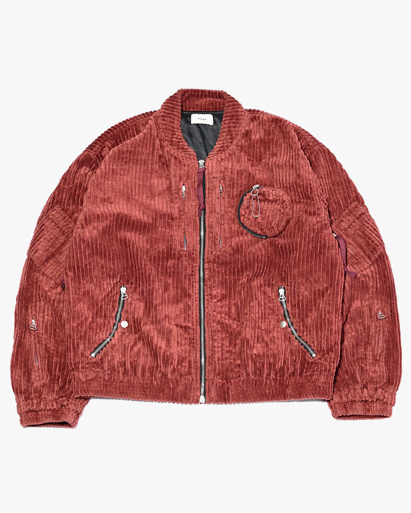 FAT CORDUROY FLIGHT JACKET -BURGUNDY-
