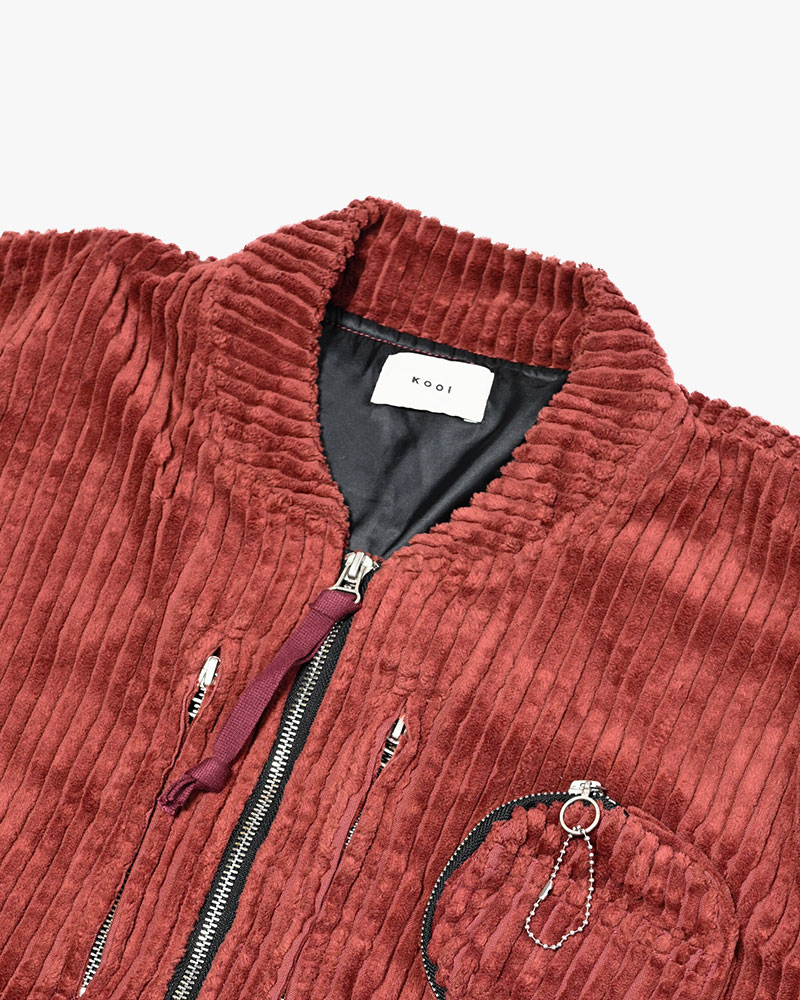 FAT CORDUROY FLIGHT JACKET -BURGUNDY-