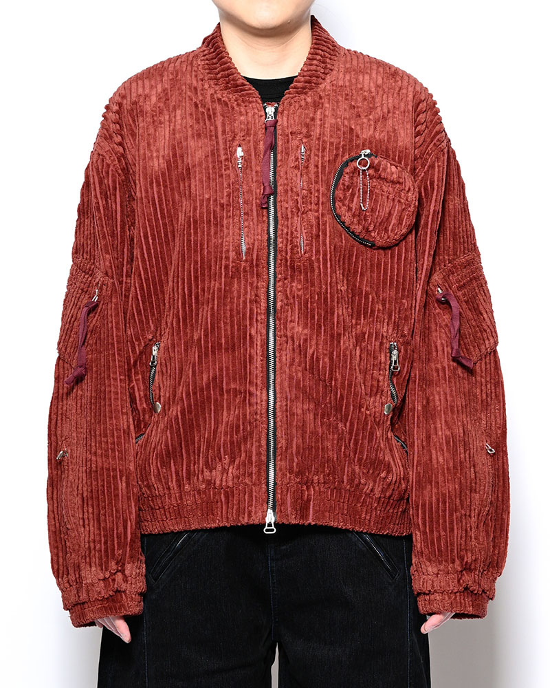 FAT CORDUROY FLIGHT JACKET -BURGUNDY-