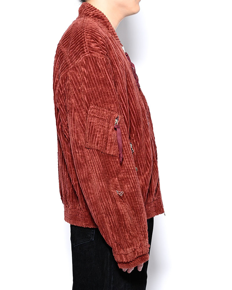 FAT CORDUROY FLIGHT JACKET -BURGUNDY-