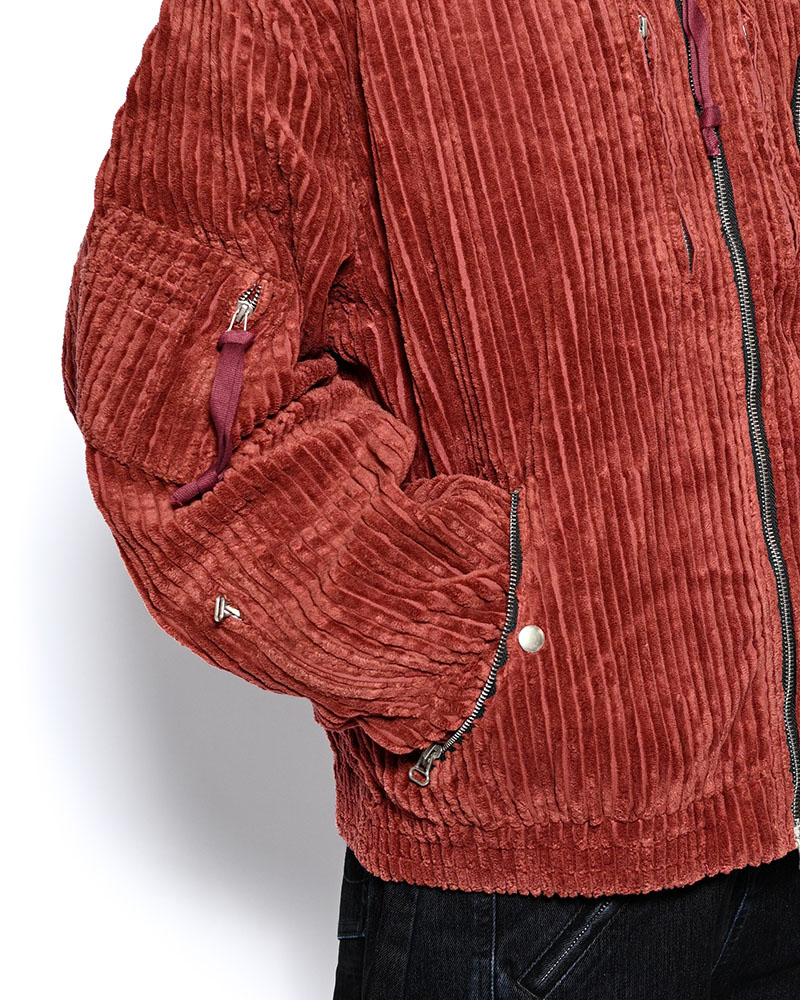 FAT CORDUROY FLIGHT JACKET -BURGUNDY-