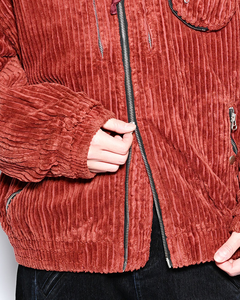FAT CORDUROY FLIGHT JACKET -BURGUNDY-