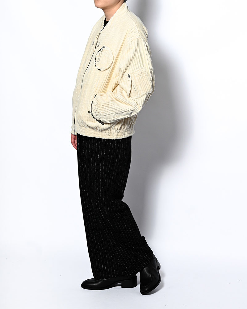 FAT CORDUROY FLIGHT JACKET -WHITE-
