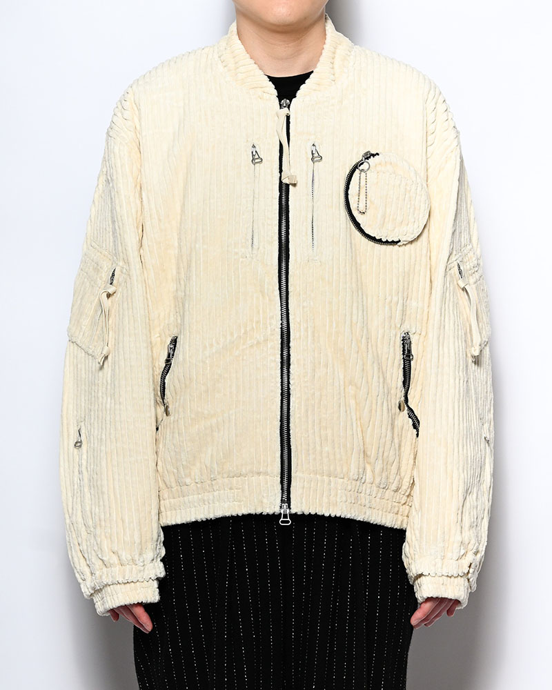 FAT CORDUROY FLIGHT JACKET -WHITE-