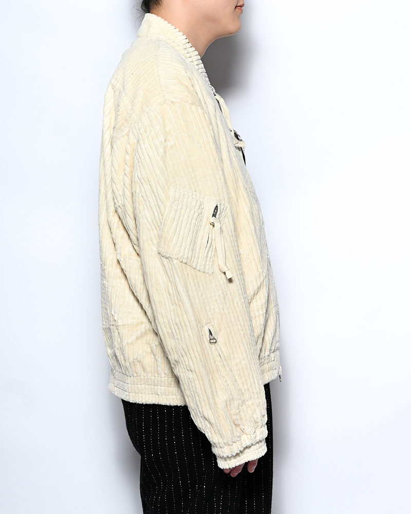 FAT CORDUROY FLIGHT JACKET -WHITE-