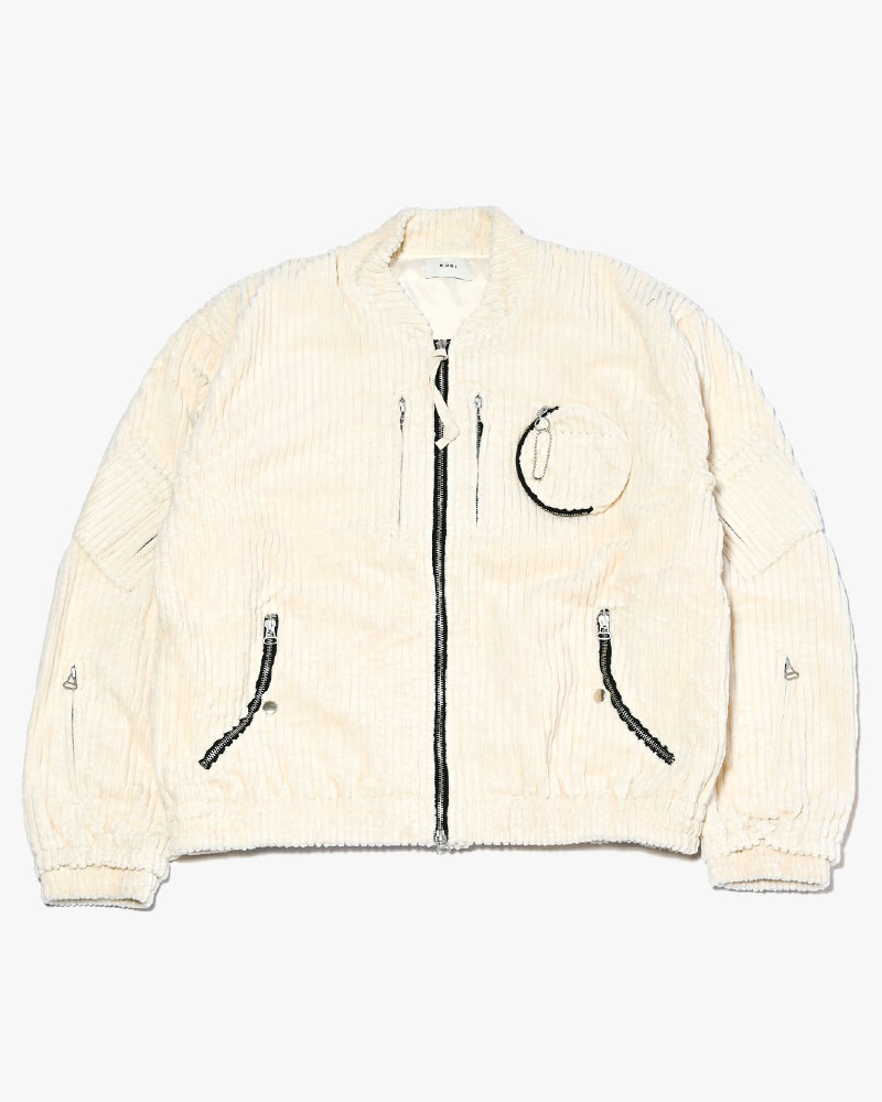 FAT CORDUROY FLIGHT JACKET -WHITE-