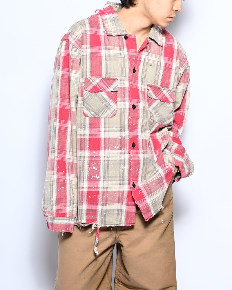 GRUNGE CHECK SHIRT -RED-