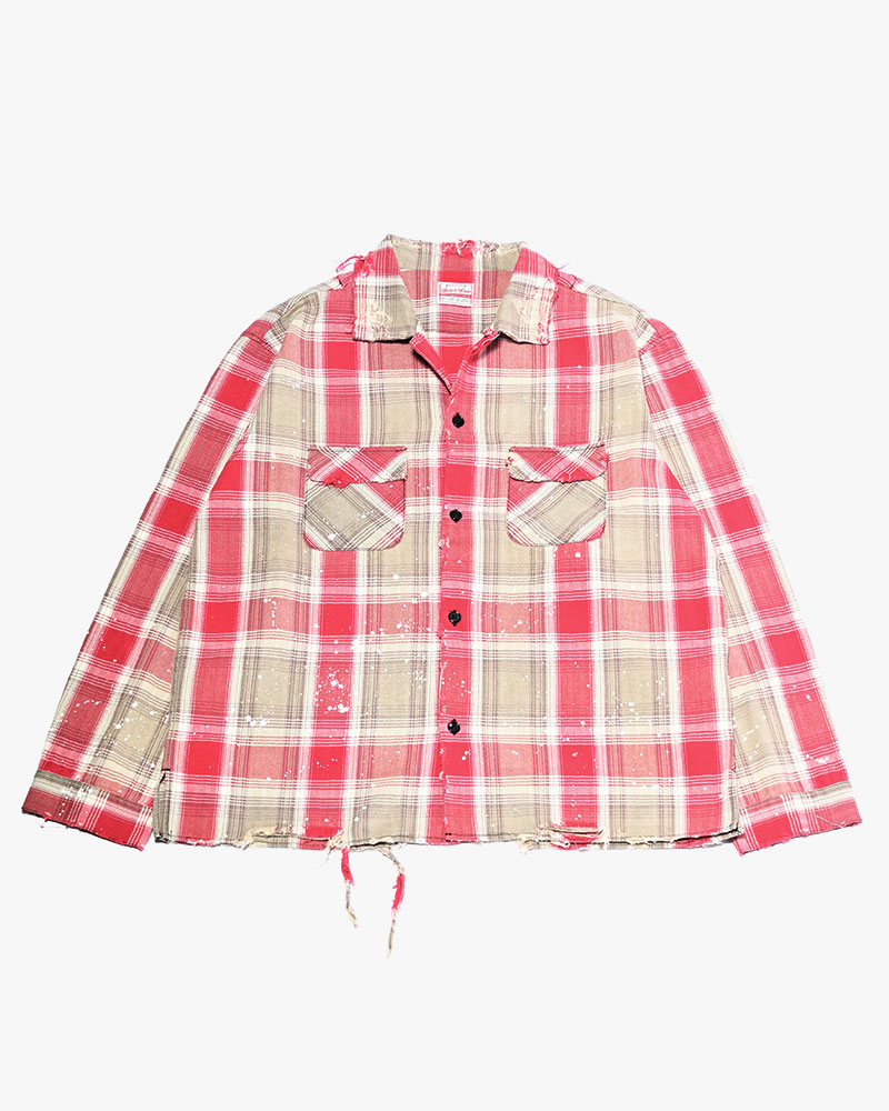 GRUNGE CHECK SHIRT -RED-