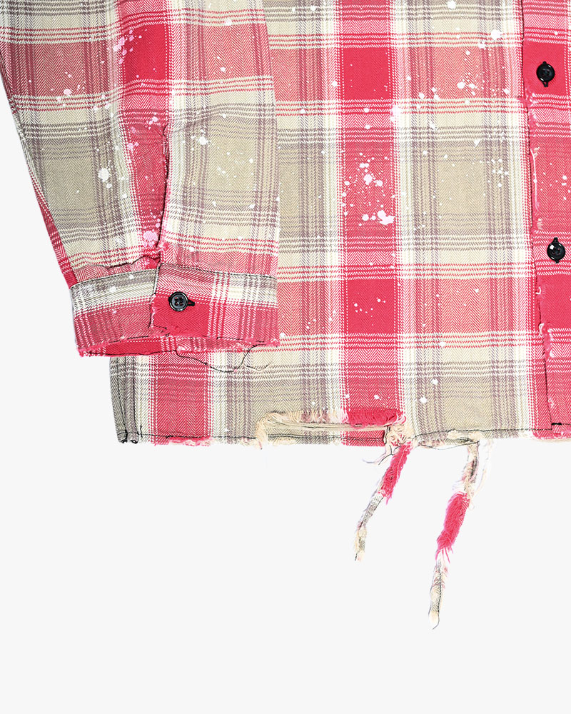 GRUNGE CHECK SHIRT -RED-
