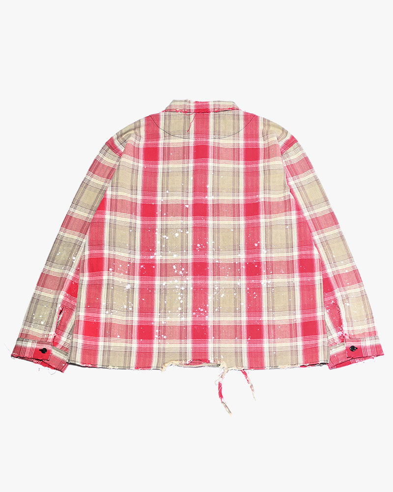 GRUNGE CHECK SHIRT -RED-