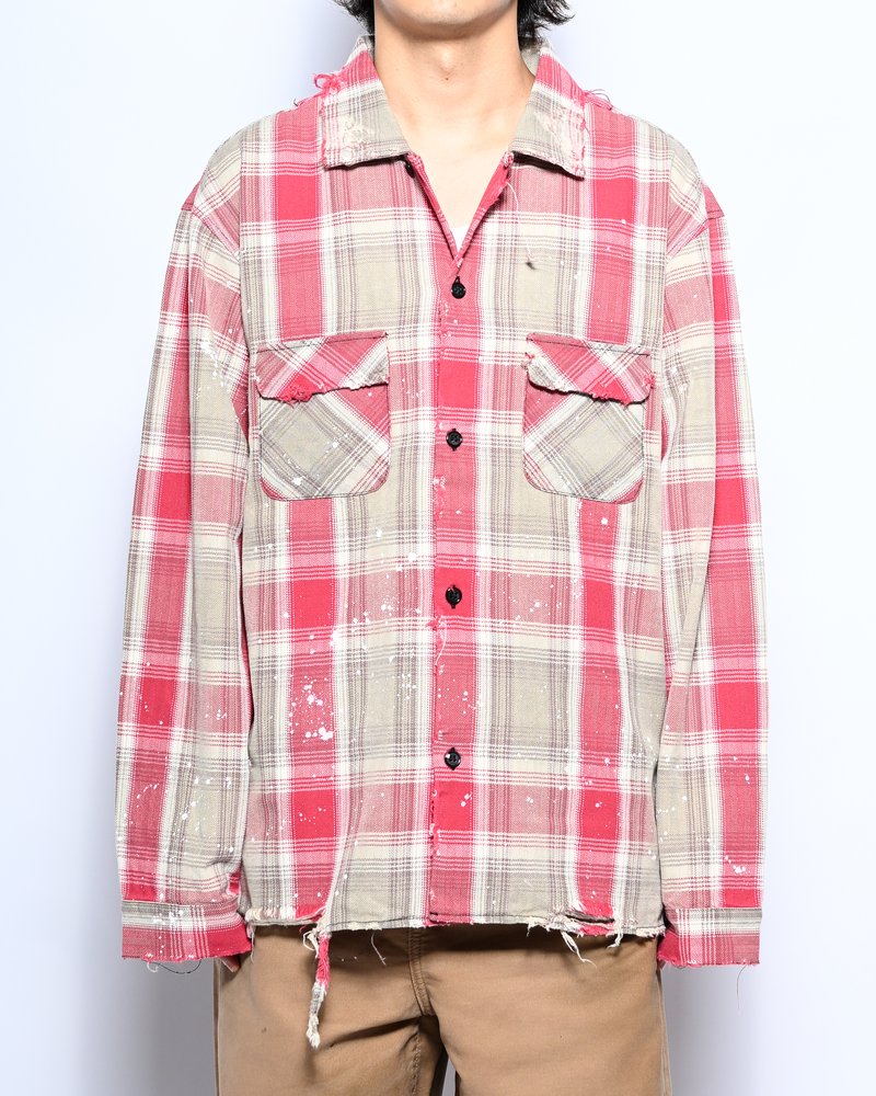 GRUNGE CHECK SHIRT -RED-