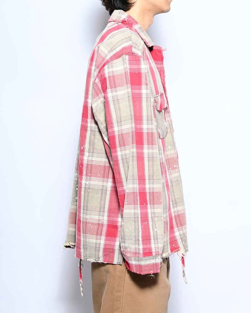 GRUNGE CHECK SHIRT -RED-
