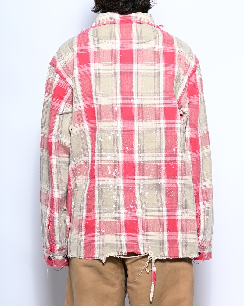 GRUNGE CHECK SHIRT -RED-