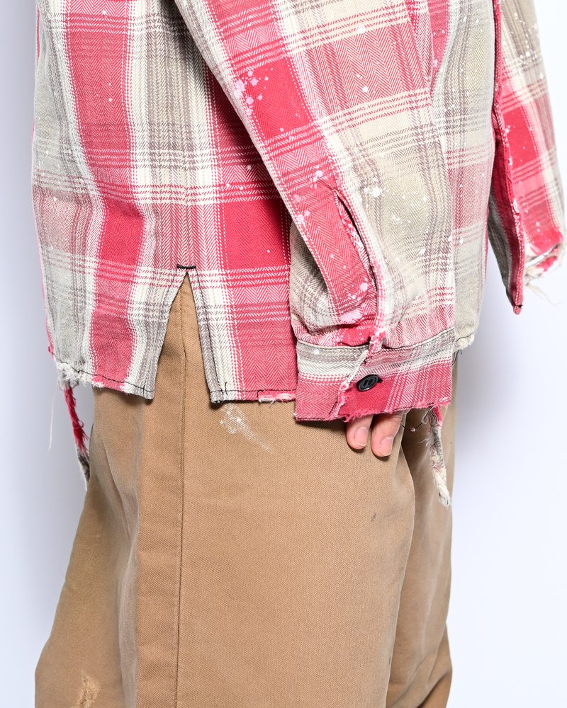 GRUNGE CHECK SHIRT -RED-