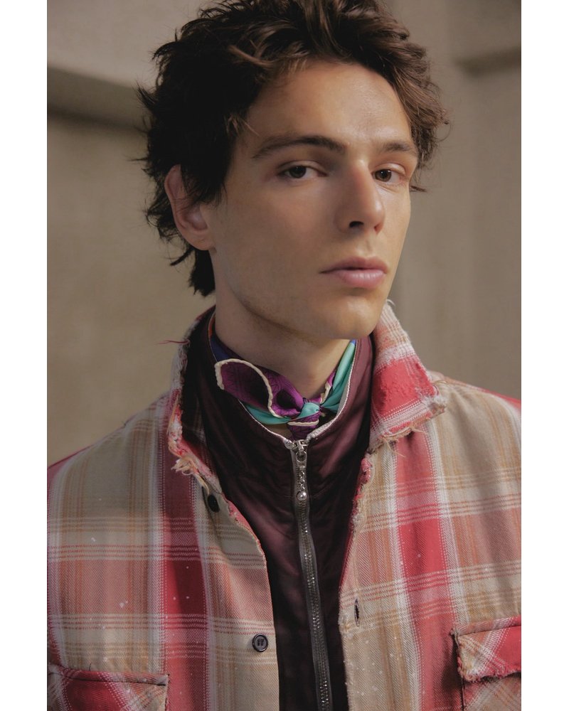 GRUNGE CHECK SHIRT -RED-